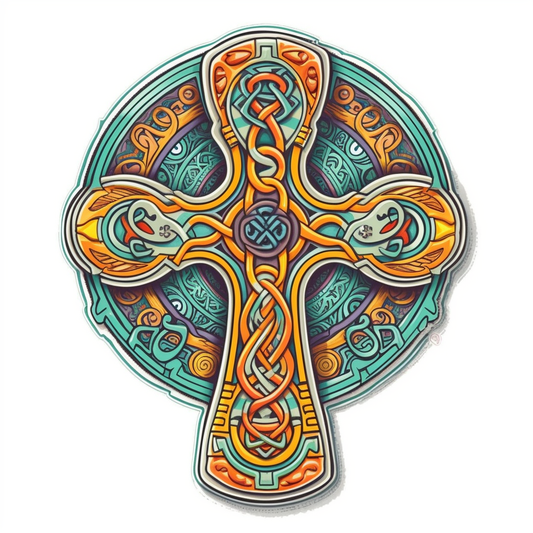 Celtic Cross Vinyl Decal Sticker for Car, Laptop, Tumbler and more # 007883