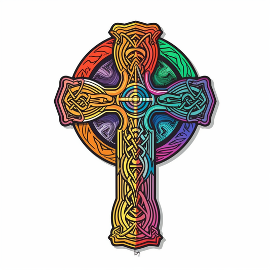 Celtic Cross Vinyl Decal Sticker for Car, Laptop, Tumbler and more # 008040