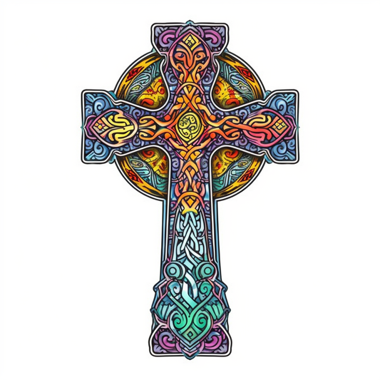 Celtic Cross Vinyl Decal Sticker for Car, Laptop, Tumbler and more # 007861