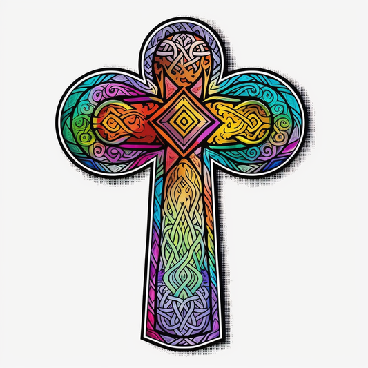 Celtic Cross Vinyl Decal Sticker for Car, Laptop, Tumbler and more # 007872