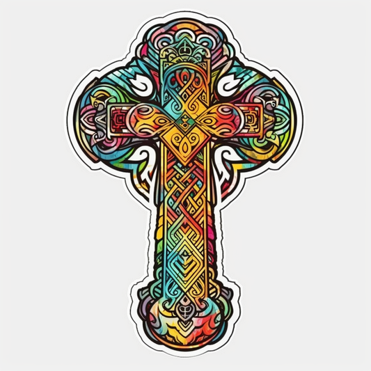 Celtic Cross Vinyl Decal Sticker for Car, Laptop, Tumbler and more # 007868