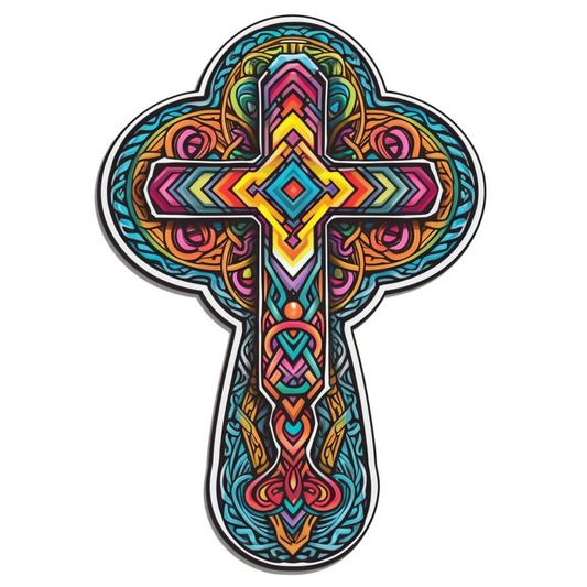 Celtic Cross Vinyl Decal Sticker for Car, Laptop, Tumbler and more # 007875