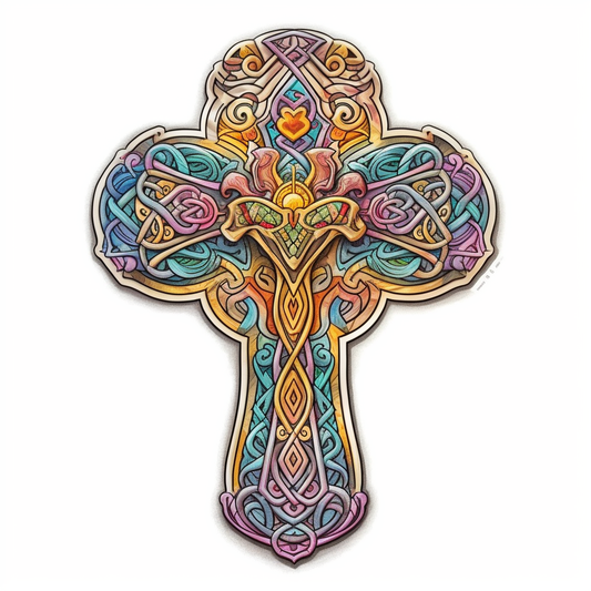 Celtic Cross Vinyl Decal Sticker for Car, Laptop, Tumbler and more # 007882