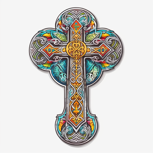 Celtic Cross Vinyl Decal Sticker for Car, Laptop, Tumbler and more # 007874
