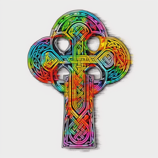 Celtic Cross Vinyl Decal Sticker for Car, Laptop, Tumbler and more # 007864