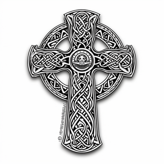 Celtic Cross Vinyl Decal Sticker for Car, Laptop, Tumbler and more # 007869