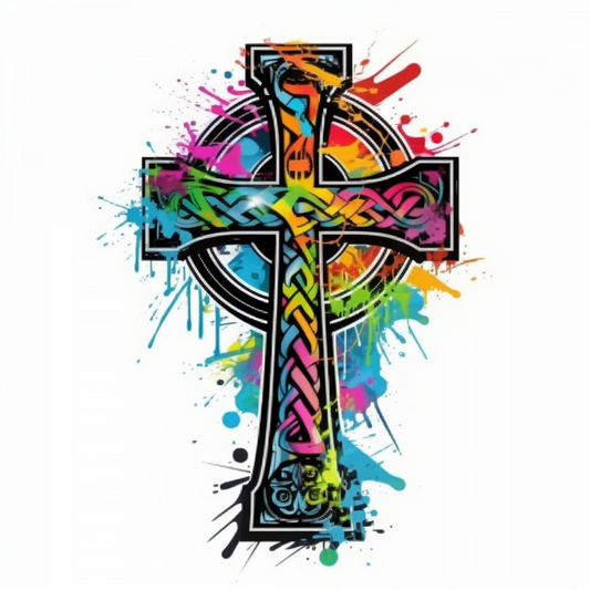 Celtic Cross Vinyl Decal Sticker for Car, Laptop, Tumbler and more # 007886