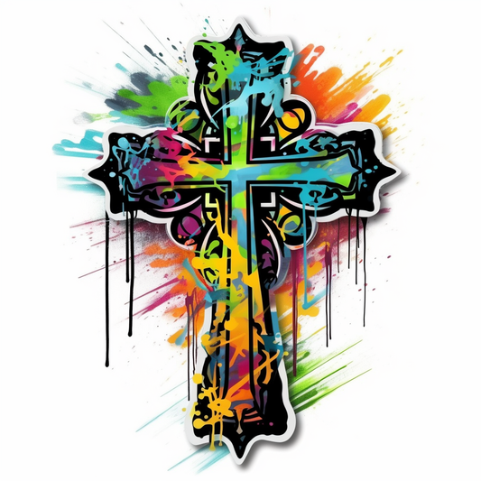 Celtic Cross Vinyl Decal Sticker for Car, Laptop, Tumbler and more # 007889