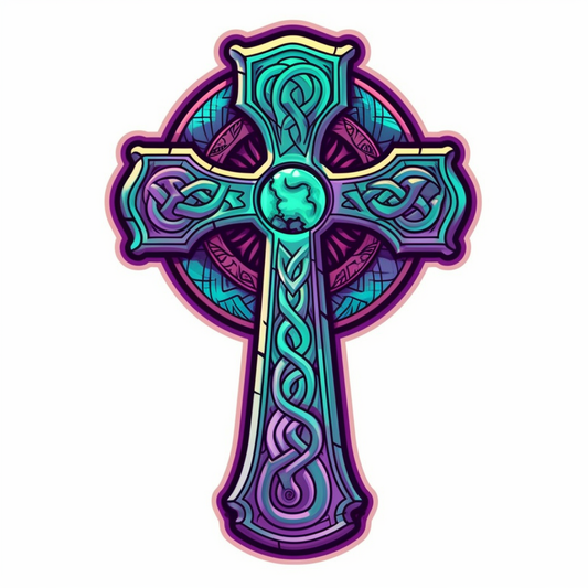 Celtic Cross Vinyl Decal Sticker for Car, Laptop, Tumbler and more # 007900