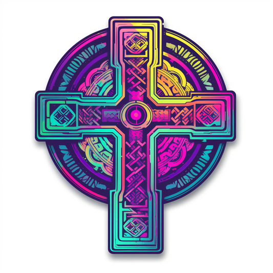 Celtic Cross Vinyl Decal Sticker for Car, Laptop, Tumbler and more # 007903