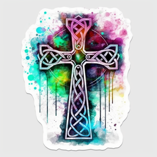 Celtic Cross Vinyl Decal Sticker for Car, Laptop, Tumbler and more # 007891