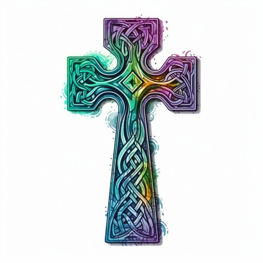 Celtic Cross Vinyl Decal Sticker for Car, Laptop, Tumbler and more # 008059