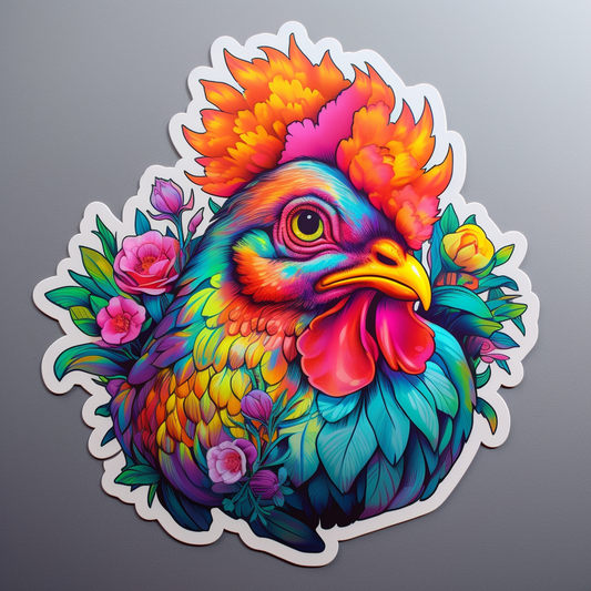 Chicken Vinyl Decal Sticker for Car, Laptop, Tumbler and more # 006556