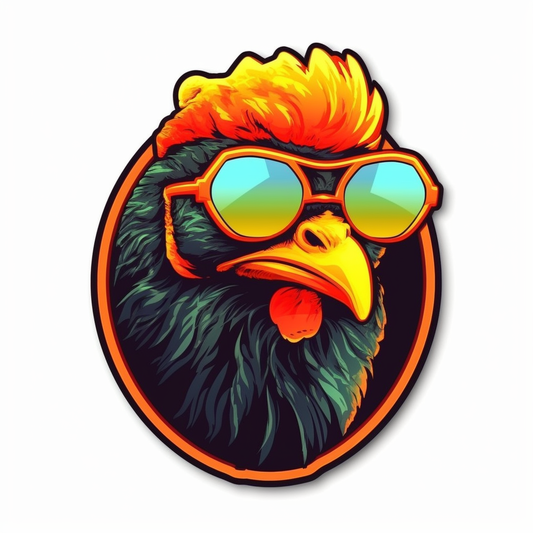 Chicken Vinyl Decal Sticker for Car, Laptop, Tumbler and more # 006543