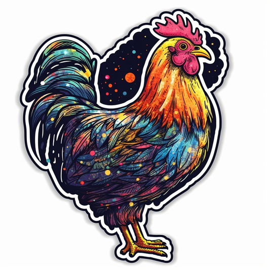 Chicken Vinyl Decal Sticker for Car, Laptop, Tumbler and more # 006555