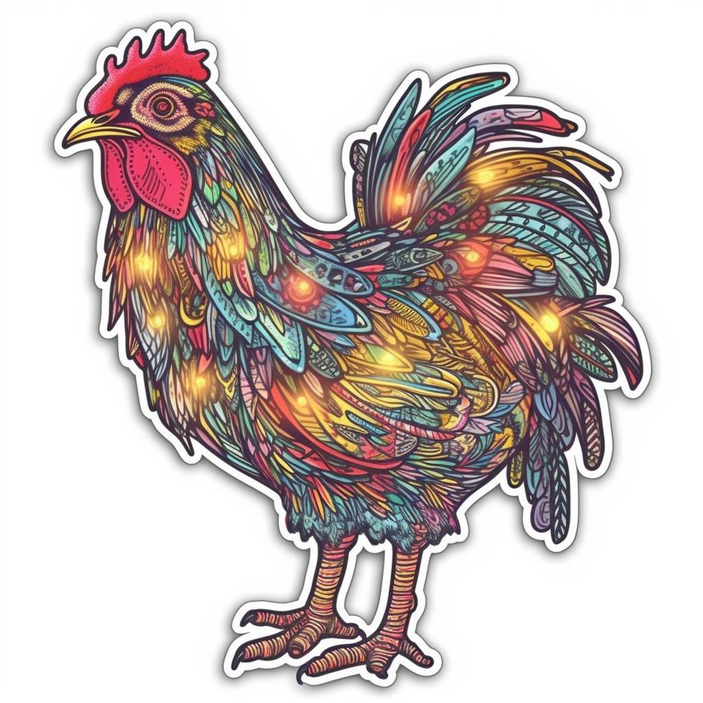 Chicken Vinyl Decal Sticker for Car, Laptop, Tumbler and more # 006508