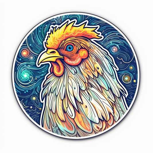 Chicken Vinyl Decal Sticker for Car, Laptop, Tumbler and more # 006544