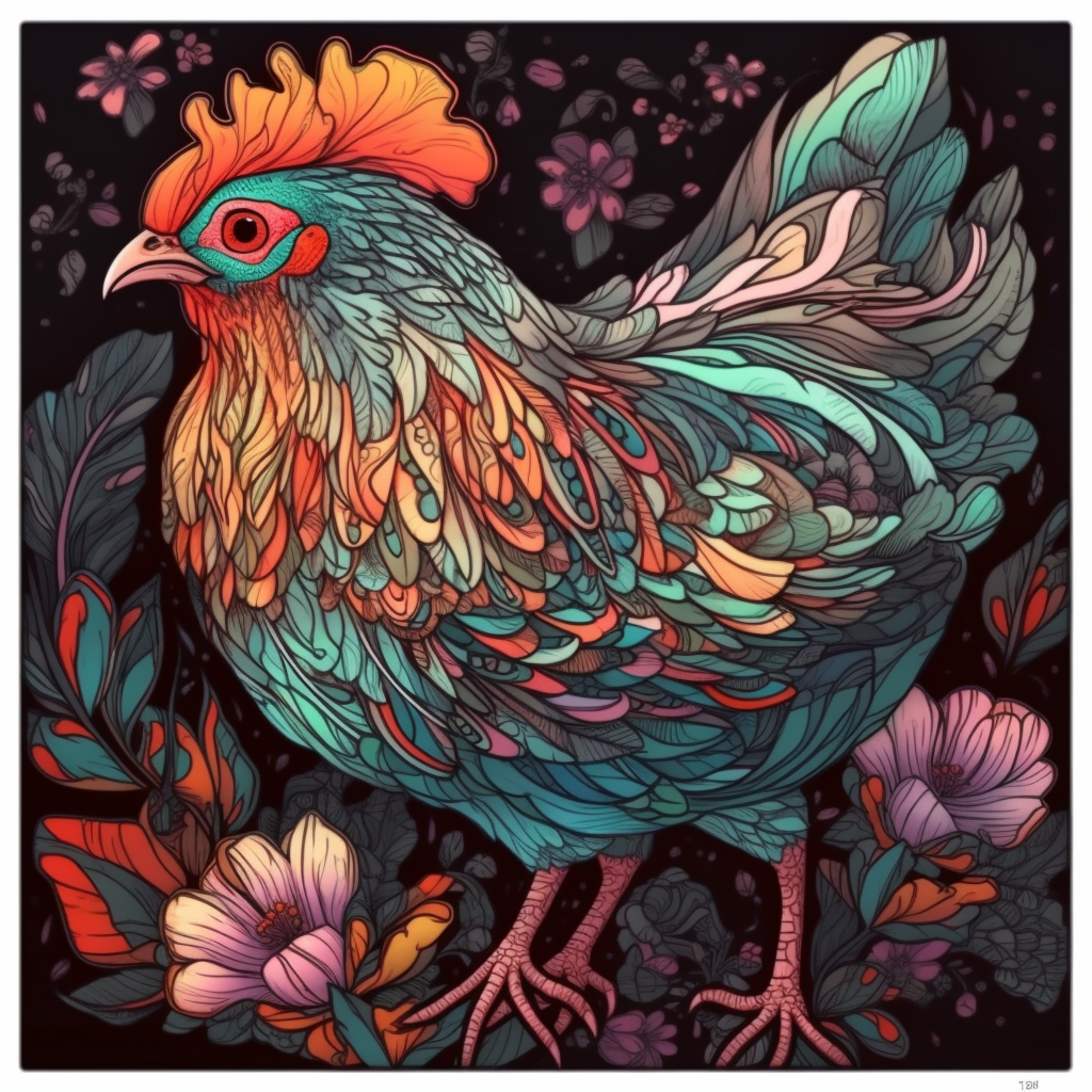 Chicken Vinyl Decal Sticker for Car, Laptop, Tumbler and more # 006532