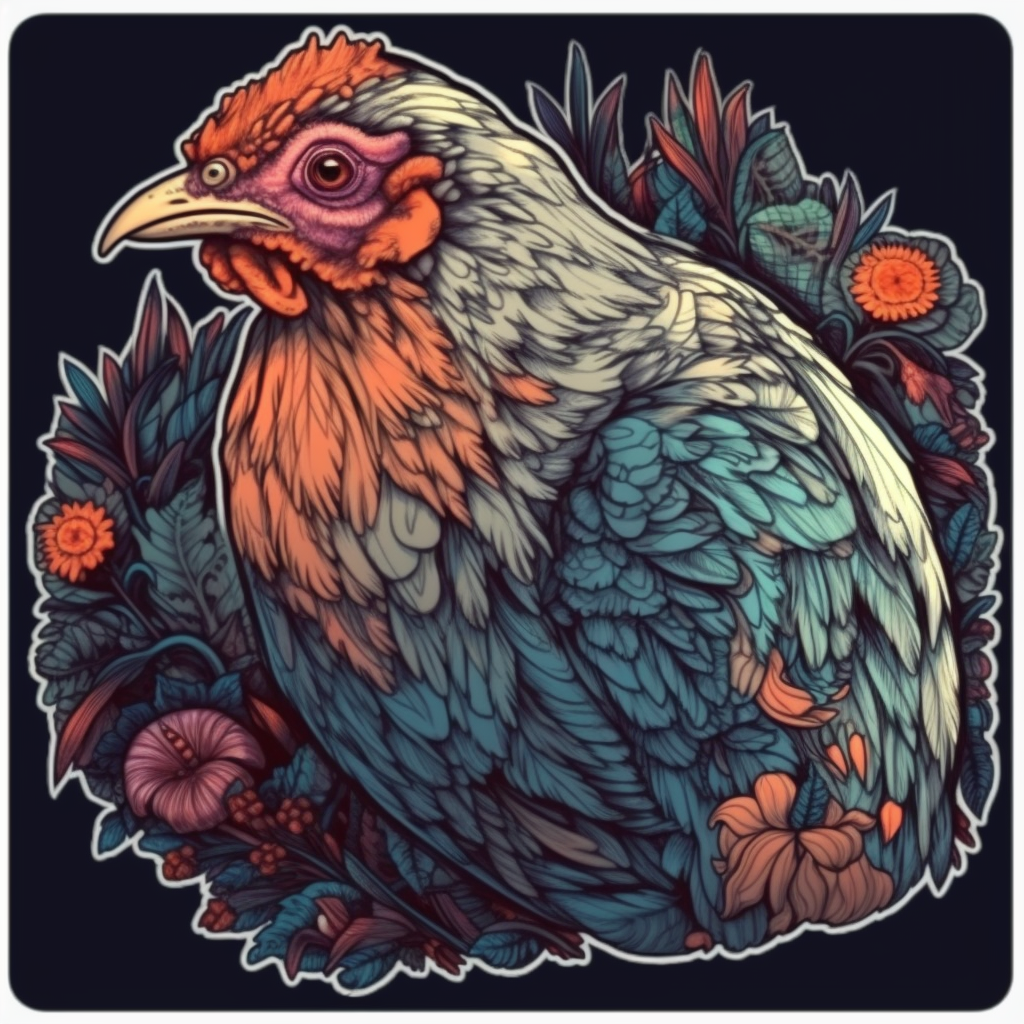Chicken Vinyl Decal Sticker for Car, Laptop, Tumbler and more # 006521