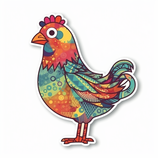 Chicken Vinyl Decal Sticker for Car, Laptop, Tumbler and more # 006573