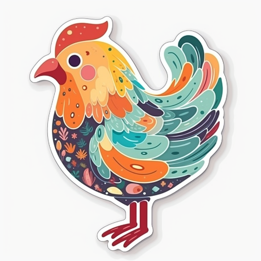Chicken Vinyl Decal Sticker for Car, Laptop, Tumbler and more # 006559