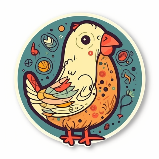 Chicken Vinyl Decal Sticker for Car, Laptop, Tumbler and more # 006558