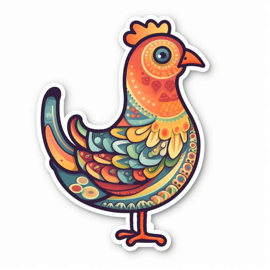 Chicken Vinyl Decal Sticker for Car, Laptop, Tumbler and more # 006557
