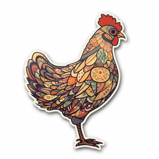 Chicken Vinyl Decal Sticker for Car, Laptop, Tumbler and more # 006561