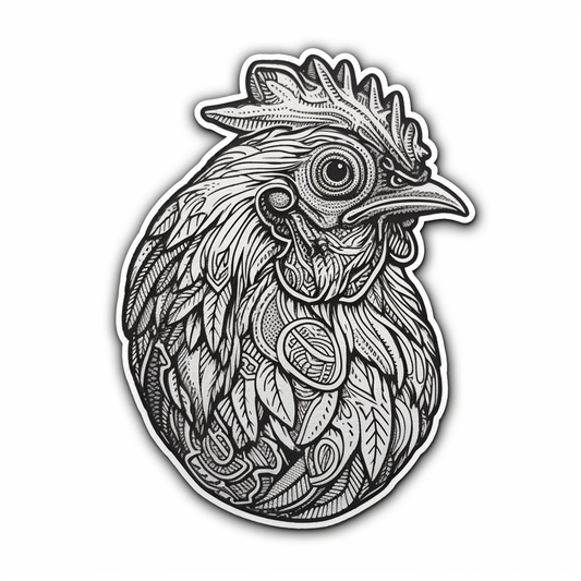 Chicken Vinyl Decal Sticker for Car, Laptop, Tumbler and more # 006552