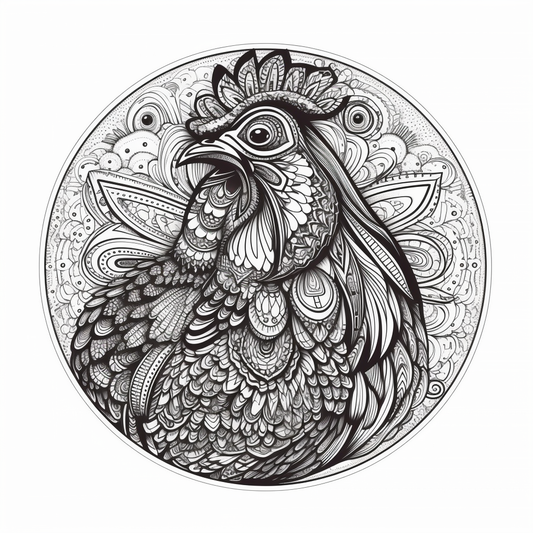 Chicken Vinyl Decal Sticker for Car, Laptop, Tumbler and more # 006553