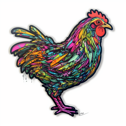 Chicken Vinyl Decal Sticker for Car, Laptop, Tumbler and more # 006541