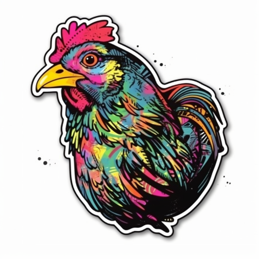 Chicken Vinyl Decal Sticker for Car, Laptop, Tumbler and more # 006547