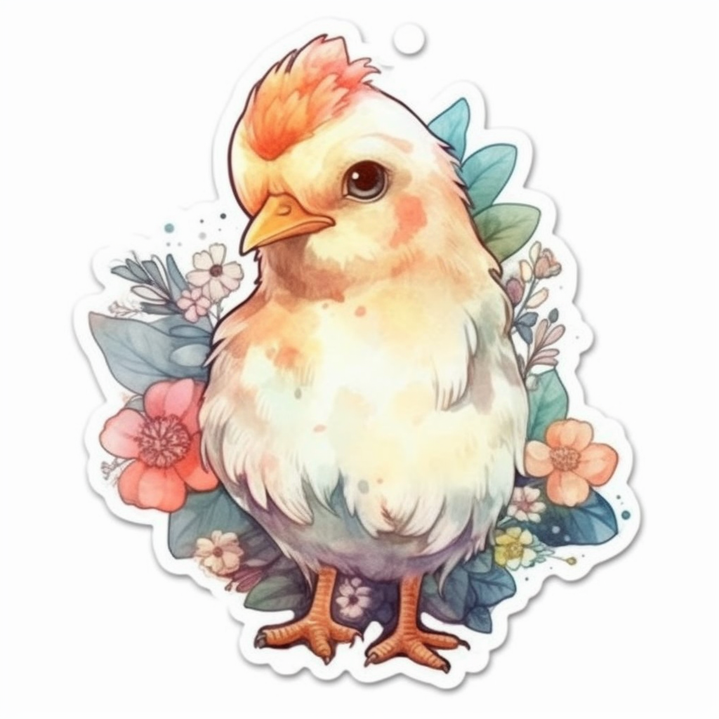Chicken Vinyl Decal Sticker for Car, Laptop, Tumbler and more # 006520