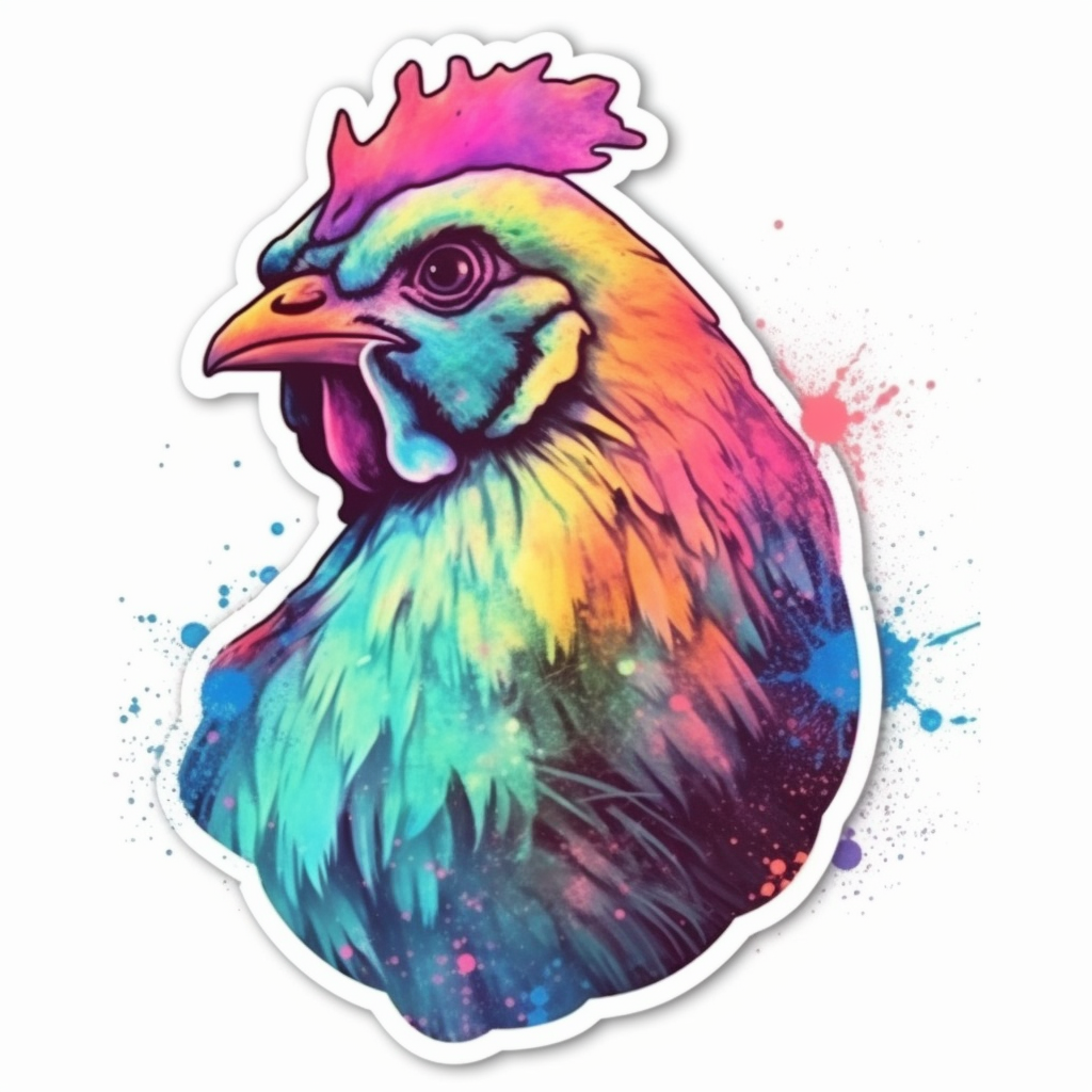 Chicken Vinyl Decal Sticker for Car, Laptop, Tumbler and more # 006523