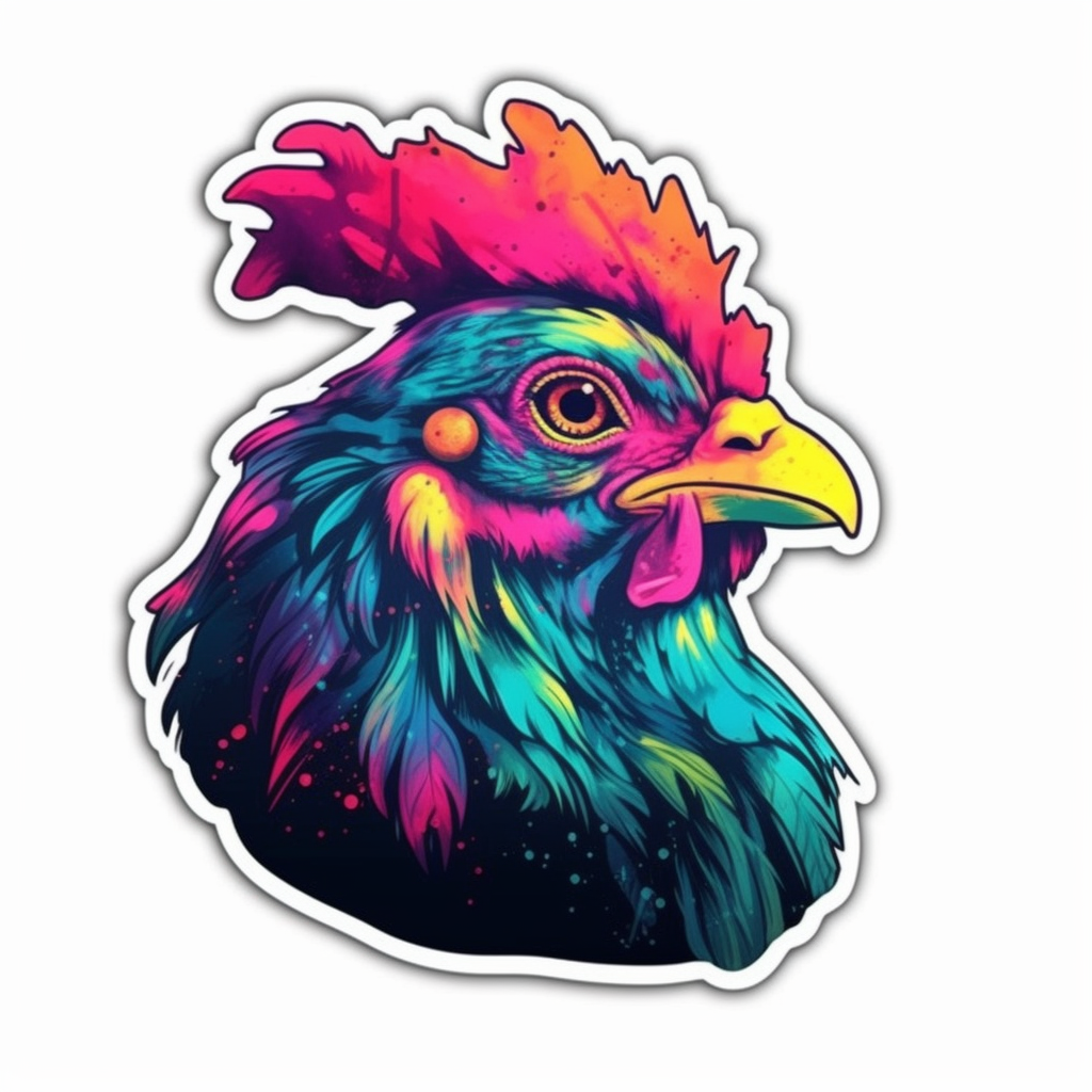 Chicken Vinyl Decal Sticker for Car, Laptop, Tumbler and more # 006514