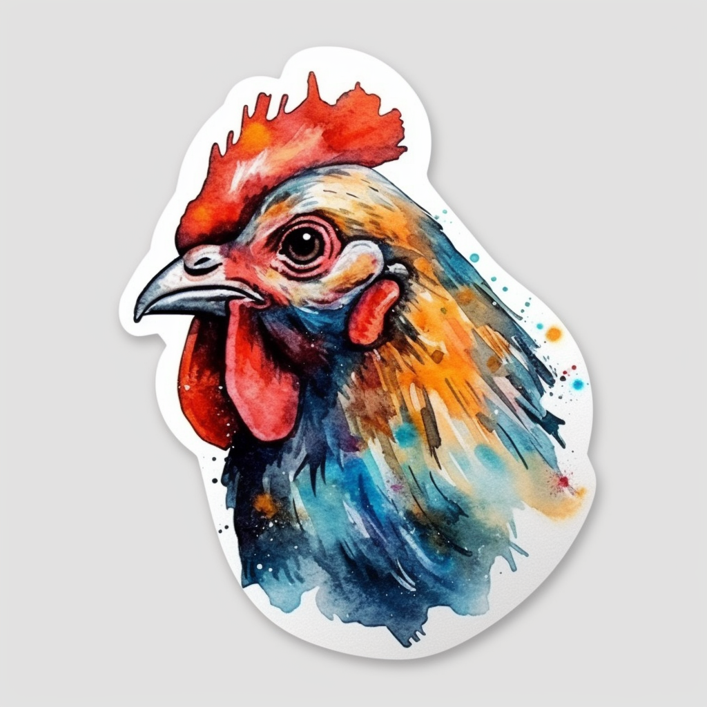 Chicken Vinyl Decal Sticker for Car, Laptop, Tumbler and more # 006534