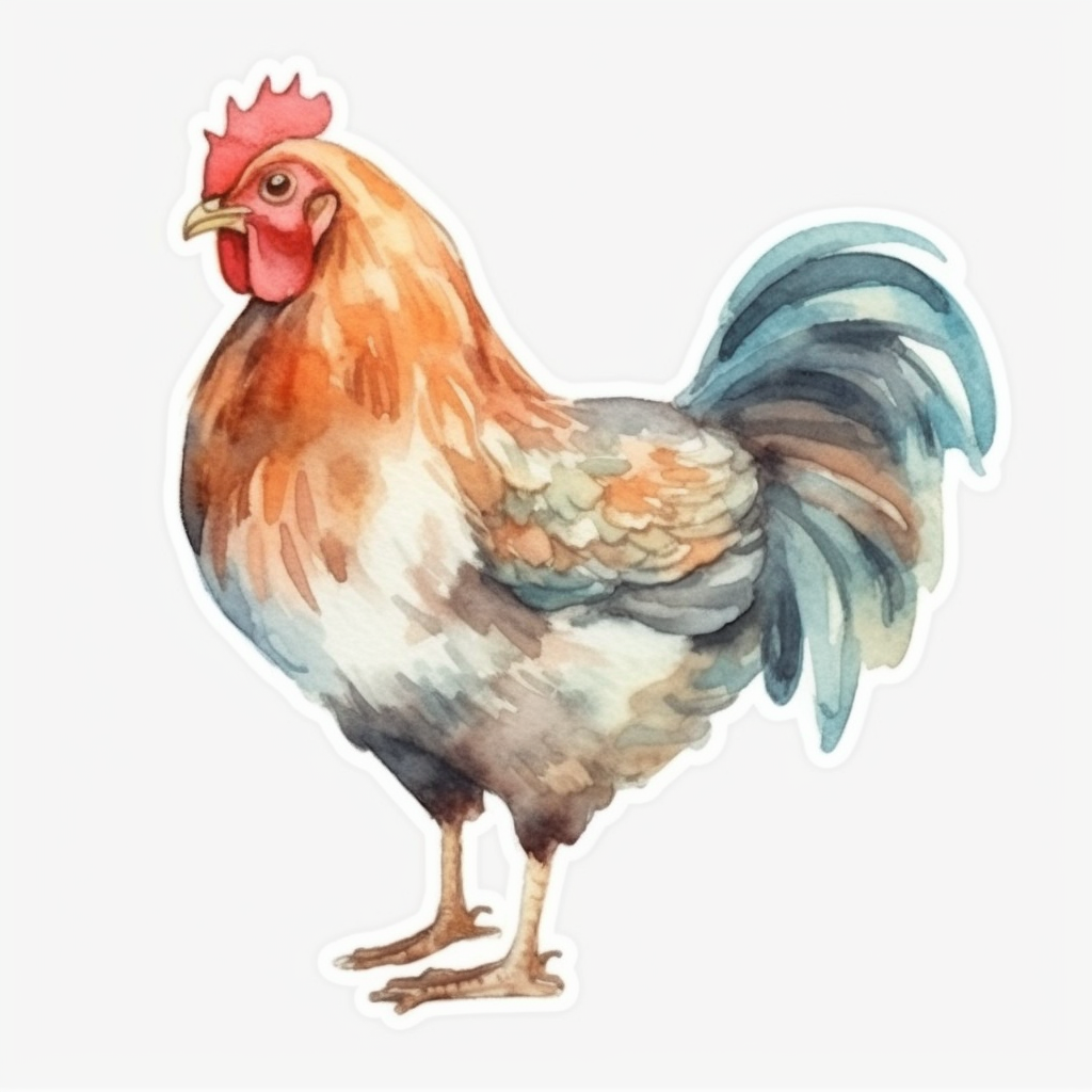 Chicken Vinyl Decal Sticker for Car, Laptop, Tumbler and more # 006503