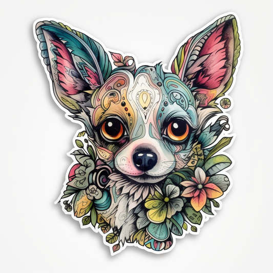 Chihuahua Dog Vinyl Decal Sticker for Car, Laptop, Tumbler and more # 003667