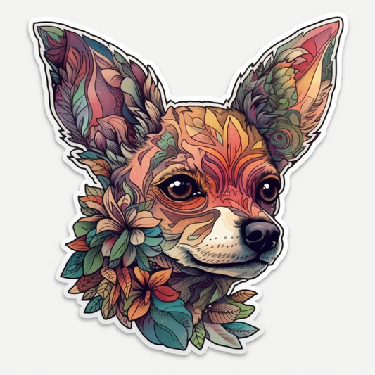 Chihuahua Dog Vinyl Decal Sticker for Car, Laptop, Tumbler and more # 003665