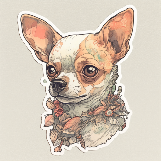 Chihuahua Dog Vinyl Decal Sticker for Car, Laptop, Tumbler and more # 003713