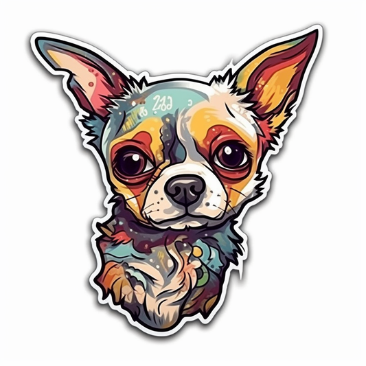 Chihuahua Dog Vinyl Decal Sticker for Car, Laptop, Tumbler and more # 003676