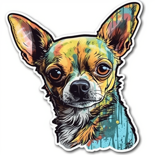 Chihuahua Dog Vinyl Decal Sticker for Car, Laptop, Tumbler and more # 003680