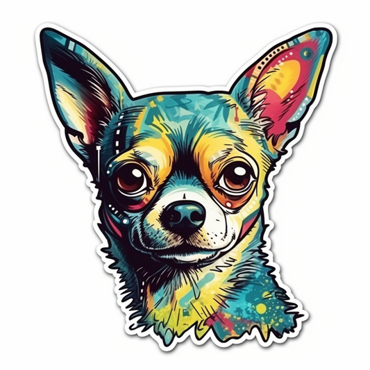Chihuahua Dog Vinyl Decal Sticker for Car, Laptop, Tumbler and more # 003685