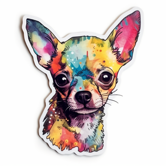 Chihuahua Dog Vinyl Decal Sticker for Car, Laptop, Tumbler and more # 003690