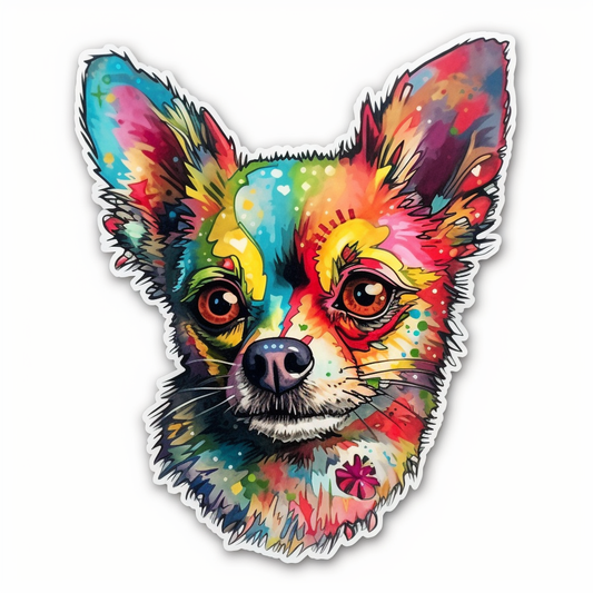 Chihuahua Dog Vinyl Decal Sticker for Car, Laptop, Tumbler and more # 003686