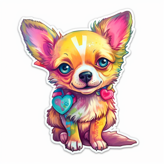 Chihuahua Dog Vinyl Decal Sticker for Car, Laptop, Tumbler and more # 003679