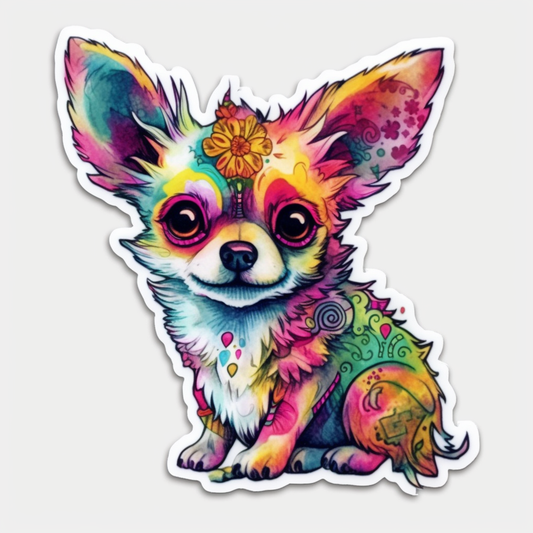 Chihuahua Dog Vinyl Decal Sticker for Car, Laptop, Tumbler and more # 003689