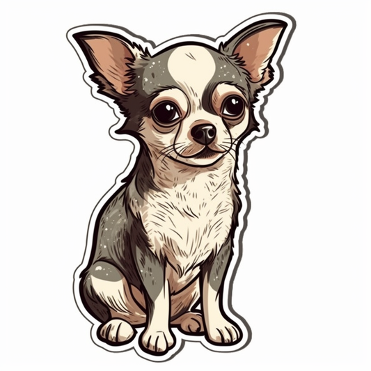 Chihuahua Dog Vinyl Decal Sticker for Car, Laptop, Tumbler and more # 003719