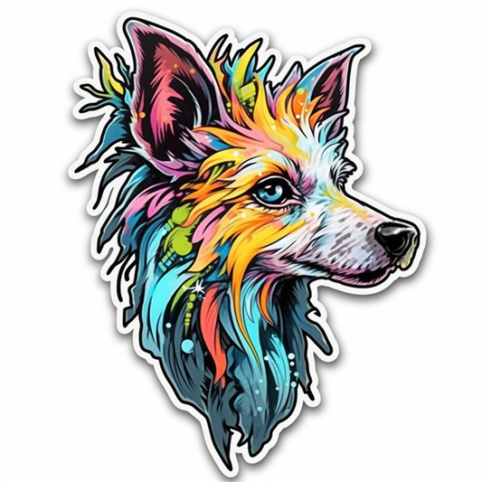 Shetland Sheepdog Dog Vinyl Decal Sticker for Car, Laptop, Tumbler and more # 007289