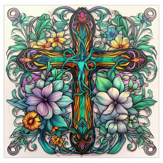 Christian Cross Vinyl Decal Sticker for Car, Laptop, Tumbler and more # 007851